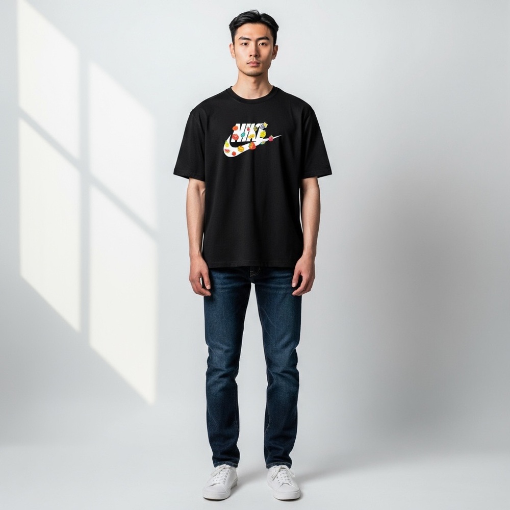 Nike Air Max Fresh Fruit Sweets Retro Swoosh Black Tee Mens XL
